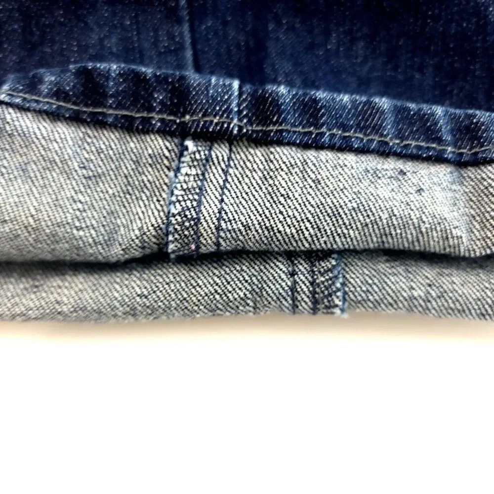 Bill‎ Blass Blue Denim Whiskering Stone Wash Mid Rise Jeans 38/32